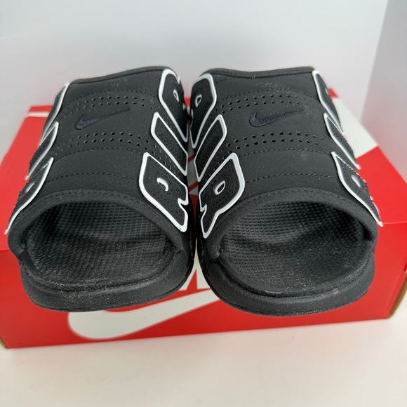Nike Air More Uptempo Slide NA Black White Size 14 Men - Picture 5 of 8